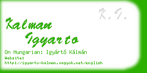 kalman igyarto business card